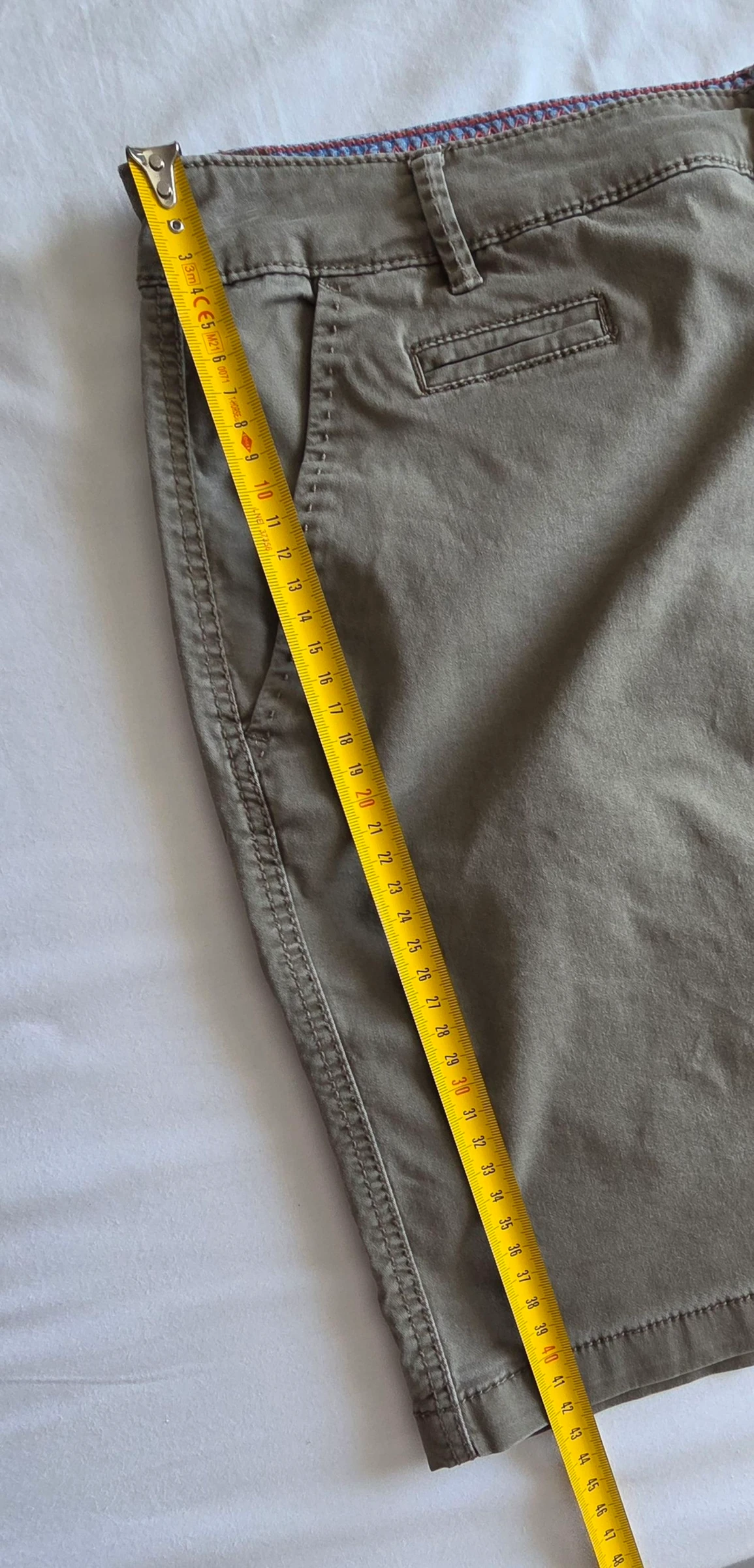 Khaki straight skirt size 42 XL Camaïeu short cotton skirt with piped pockets – photo 11